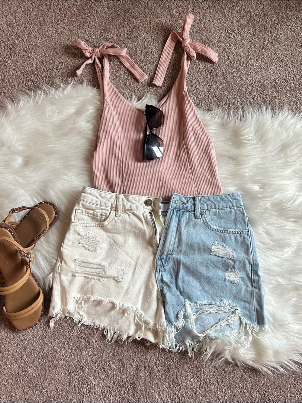 Two toned denim shorts- 100% cotton